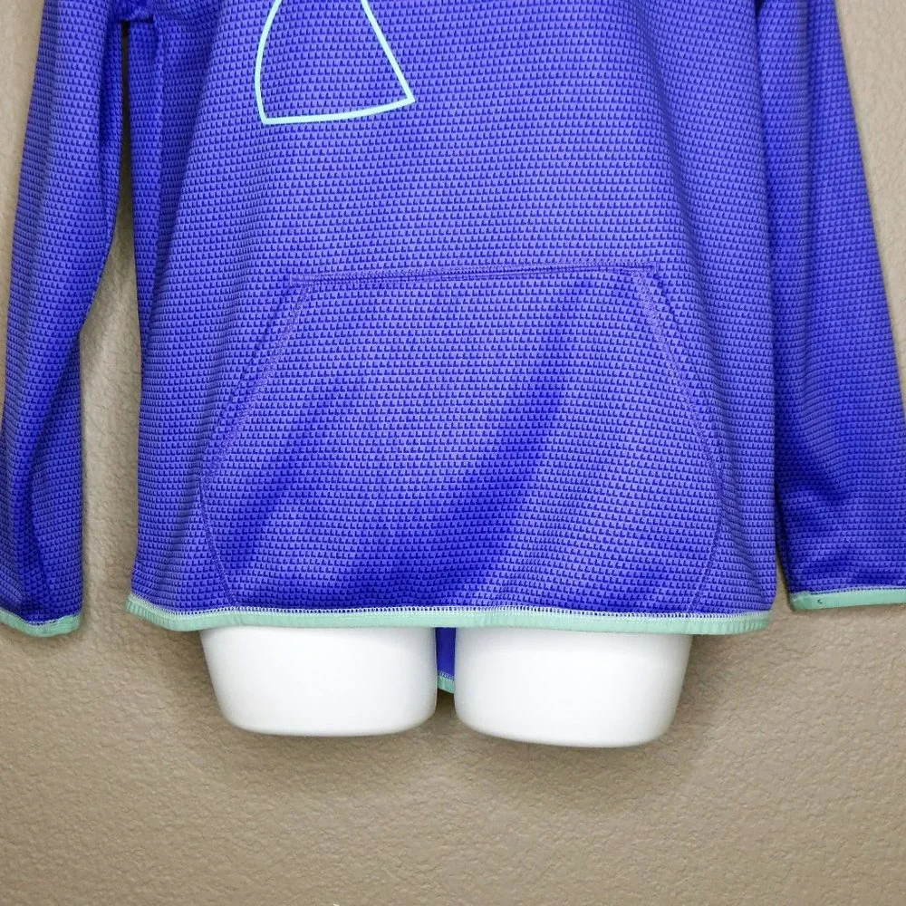 Under Armour Cold Gear Purple & Mint Green Hoodie Sz XL Girls